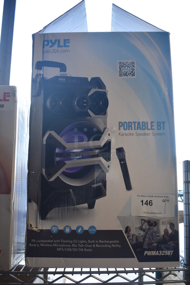 BRAND NEW IN BOX! Pyle PWMA325BT Portable BT Karaoke Speaker System - Image 1 of 4
