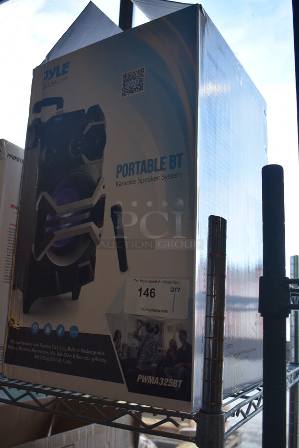 BRAND NEW IN BOX! Pyle PWMA325BT Portable BT Karaoke Speaker System - Image 2 of 4