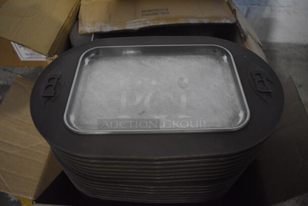 32 Fajita Plates w/ Metal Interior and Brown Frame. 14.5x9x0.5. 32 Times Your Bid! - Image 1 of 3