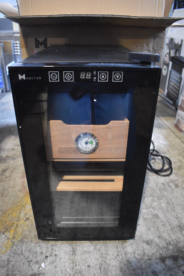 BRAND NEW IN BOX! Manitan BW-25D1 Metal Countertop Cigar Cooler Humidor. 110 Volts, 1 Phase. 10.5x19x19 - Image 1 of 7