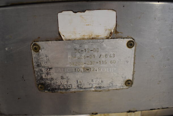 Sveba Dahlen Model DC-12 DD Stainless Steel Commercial Electric Powered Single Deck Oven w/ Metal Legs on Commercial Casters. 208/230 Volts. 54x45x71 - Image 3 of 8