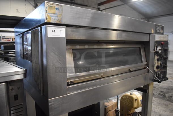 Sveba Dahlen Model DC-12 DD Stainless Steel Commercial Electric Powered Single Deck Oven w/ Metal Legs on Commercial Casters. 208/230 Volts. 54x45x71 - Image 7 of 8