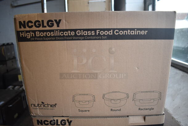 2 Boxes of BRAND NEW Nutrichef NCGLGY Glass Food Containers. 2 Times Your Bid! - Image 2 of 4