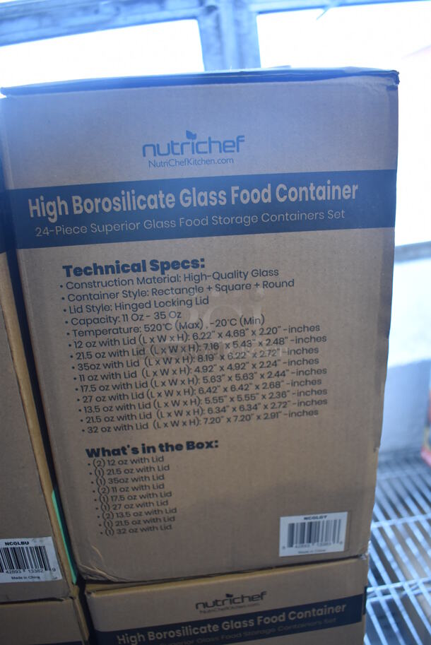 2 Boxes of BRAND NEW Nutrichef NCGLGY Glass Food Containers. 2 Times Your Bid! - Image 4 of 4