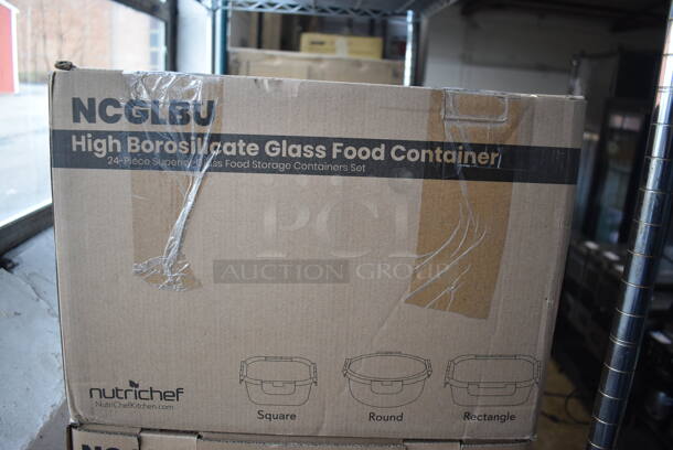 2 Boxes of BRAND NEW Nutrichef NCGLBU Glass Food Containers. 2 Times Your Bid! - Image 2 of 4
