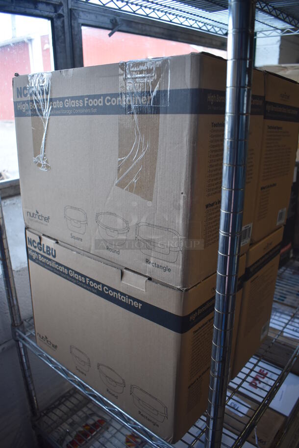 2 Boxes of BRAND NEW Nutrichef NCGLBU Glass Food Containers. 2 Times Your Bid! - Image 3 of 4