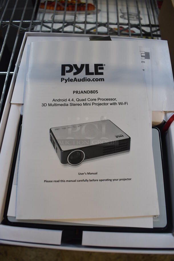 BRAND NEW IN BOX! Pyle PRJAND805 Android 4.4 Quad Core Processor 3D Multimedia Stereo Mini Projector - Image 3 of 4