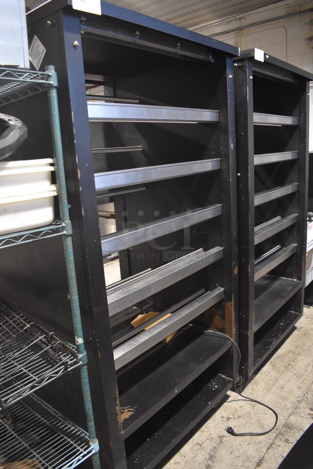 Metal Commercial Bakery Pastry Bagel Donut Transport Display Rack on Commercial Casters. 38.5x34x76