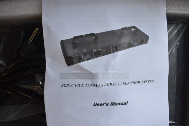 BRAND NEW IN BOX! RGBYC Five Tunnels RGBYC Laser Show System. 22x6.5x3