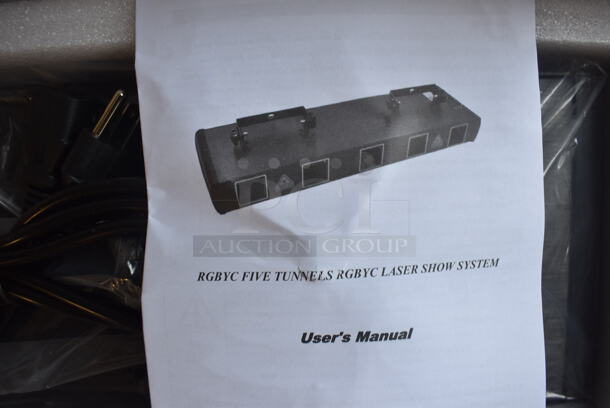 BRAND NEW IN BOX! RGBYC Five Tunnels RGBYC Laser Show System. 22x6.5x3 - Image 1 of 4