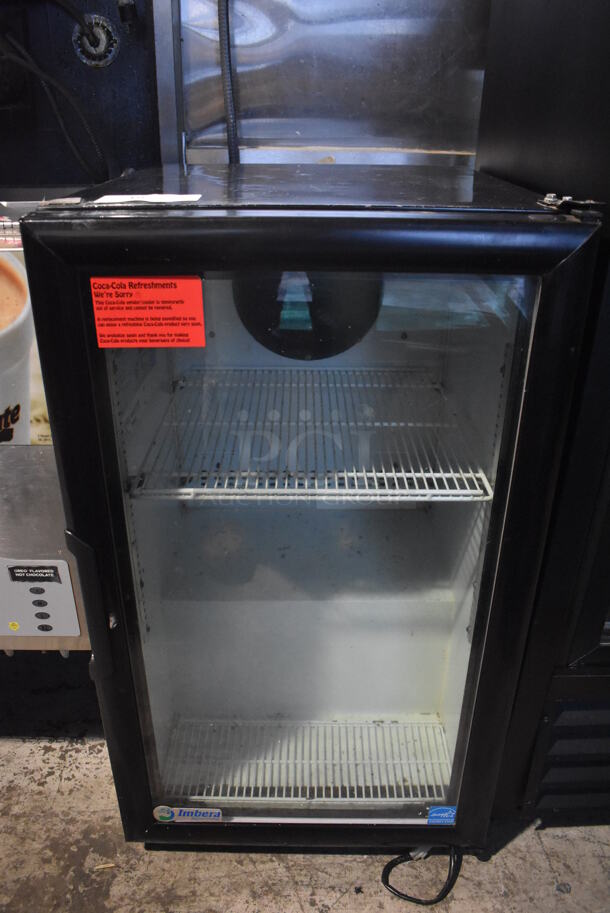 Imbera VR06 ENERGY STAR Metal Commercial Mini Cooler Merchandiser. 115 Volts, 1 Phase. 21x26x37. Tested and Powers On But Does Not Get Cold