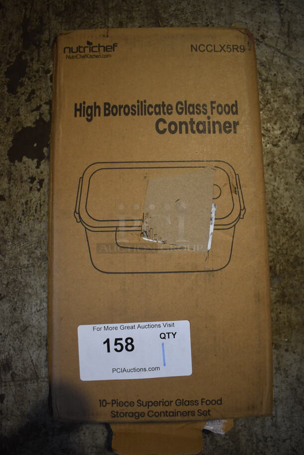 BRAND NEW IN BOX! Nutrichef NCCLX5R9 5 Piece Glass Container Set  - Image 2 of 5