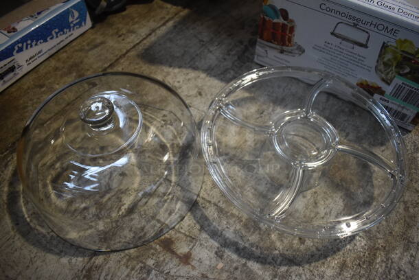 4 BRAND NEW IN BOX! Connoisseur 6 in 1 Covered Server That Can Be Used as a Cake Stand, Pedestal Platter, Salad Bowl, Dessert Bowl. 12x12x9. 4 Times Your Bid! - Image 4 of 7