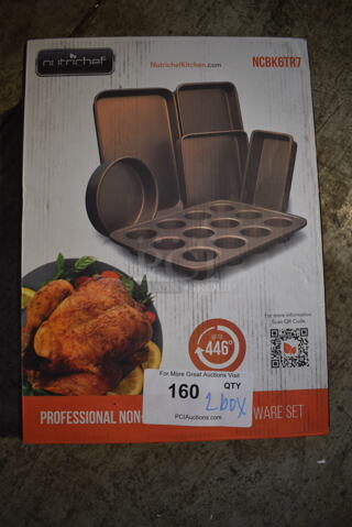 2 BRAND NEW IN BOX! Nutrichef NCBK6TR7 Baking Pan Set. 2 Times Your Bid!