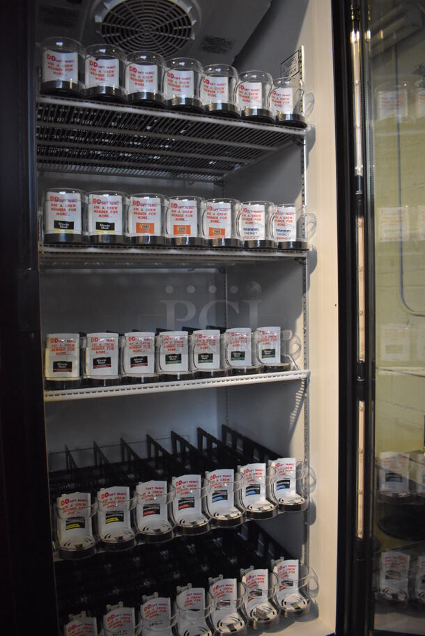 2012 Imbera VRD43 ENERGY STAR Metal Commercial 2 Door Reach In Cooler Merchandiser w/ Poly Coated Racks on Commercial Casters. 115 Volts, 1 Phase. 54x30x82. Tested and Working! - Image 5 of 5