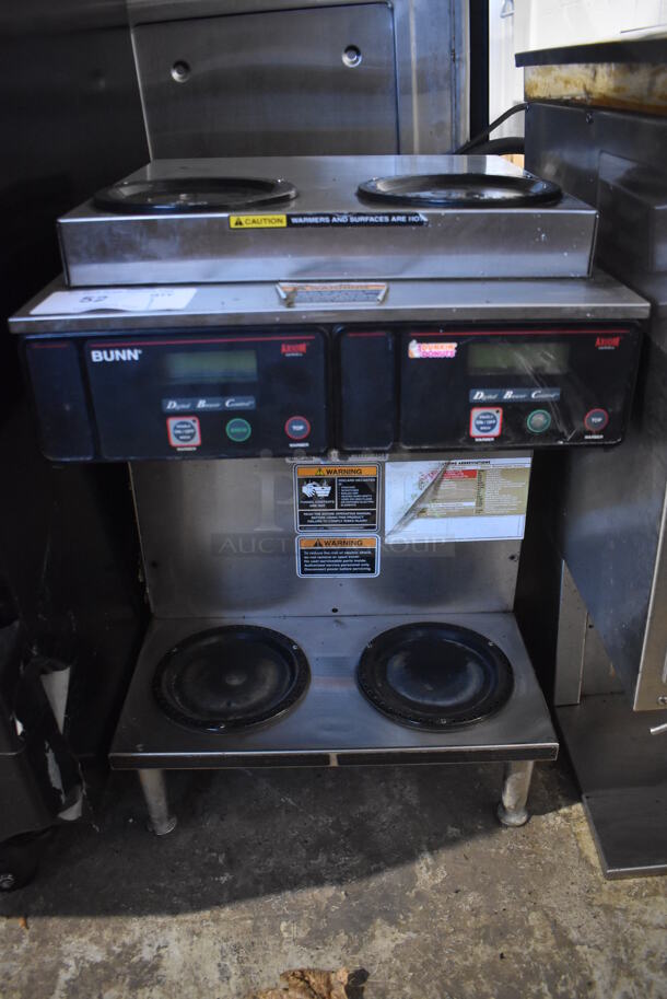2013 Bunn AXIOM 2/2 TWIN Stainless Steel Commercial Countertop 4 Burner Coffee Machine. 120/208-240 Volts, 1 Phase. 16x18x24