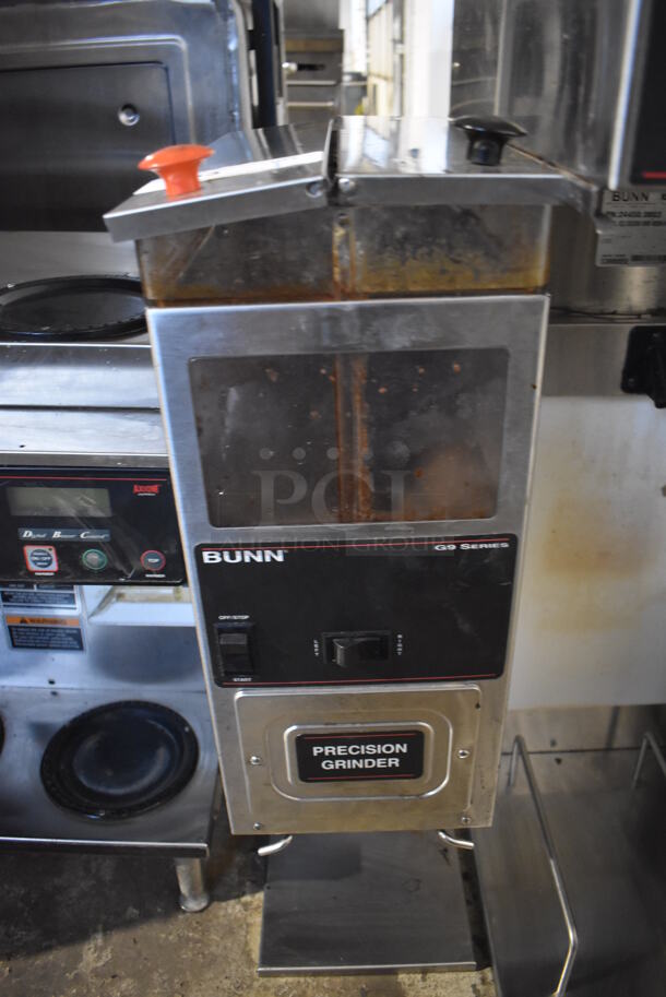 Bunn G9-2T DBC Stainless Steel Commercial 2 Hopper Coffee Bean Grinder. 120 Volts, 1 Phase. 8.5x18x28. Tested and Working! - Image 1 of 6