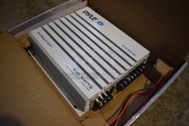 BRAND NEW IN BOX! Pyle PLMRA410BT Marine 4 Channel Bluetooth Amplifier. 9x8x2.5 - Image 2 of 5