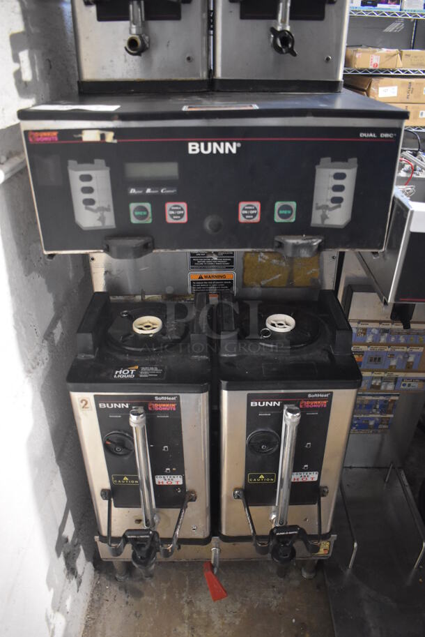 Bunn DUAL SH DBC Stainless STeel Commercial Countertop Coffee Machine w/ Hot Water Dispenser and 4 Satellite Servers. 120/208-240 Volts, 1 Phase. 18x24x37 - Image 2 of 5