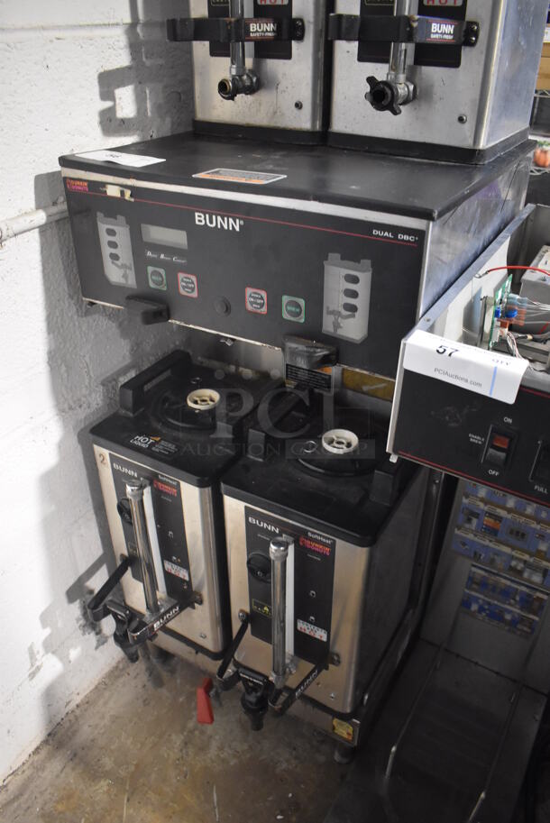 Bunn DUAL SH DBC Stainless STeel Commercial Countertop Coffee Machine w/ Hot Water Dispenser and 4 Satellite Servers. 120/208-240 Volts, 1 Phase. 18x24x37 - Image 3 of 5