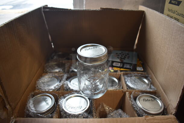 Box of 16 BRAND NEW! Nutrichef Glass Mason Jars. 3x3x5 - Image 3 of 4