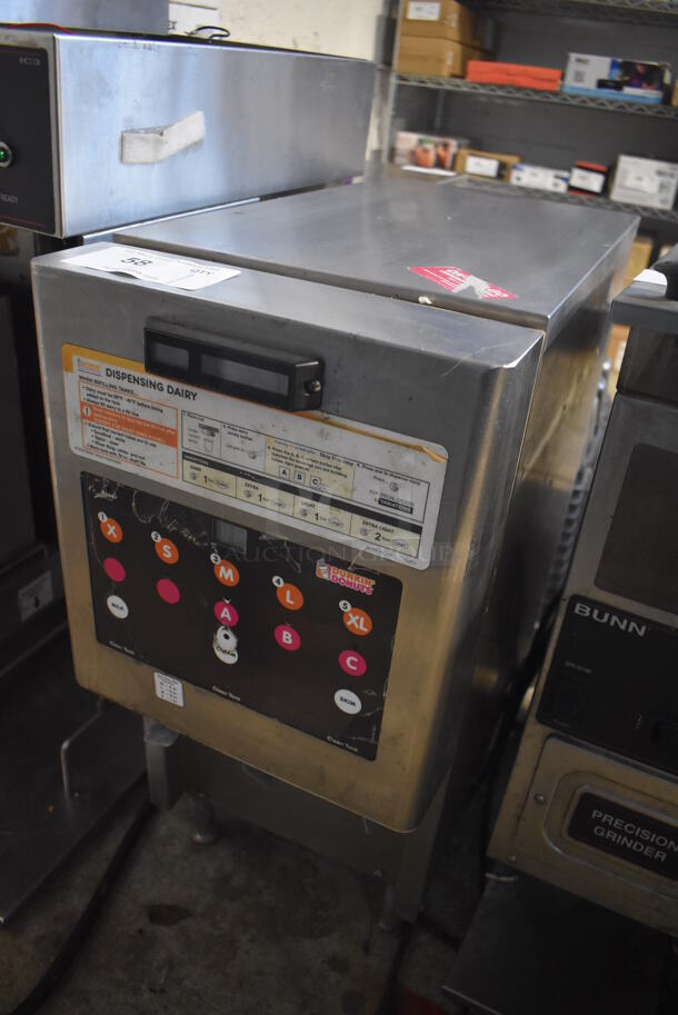 Dunkin Donuts Stainless Steel Commercial Countertop Dairy Dispenser. 12x24x24. Tested and Does Not Power On - Image 2 of 5