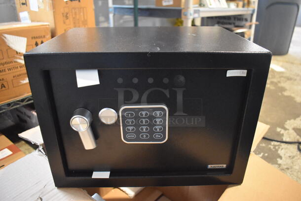 Serene Life SLSFE15 Black Metal Single Compartment Safe. 14x10x10 - Image 1 of 7