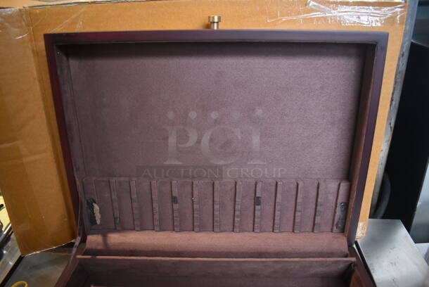 2 BRAND NEW IN BOX! Royalty Art Wood Pattern Cutlery Box. 15x11x4. 2 Times Your Bid! - Image 3 of 7