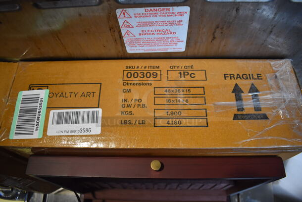 2 BRAND NEW IN BOX! Royalty Art Wood Pattern Cutlery Box. 15x11x4. 2 Times Your Bid! - Image 5 of 7