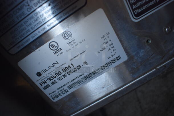 2017 Bunn MHG Stainless Steel Commercial 2 Hopper Coffee Bean Grinder. 120 Volts, 1 Phase. 9x16x29. Tested and Working! - Image 5 of 5