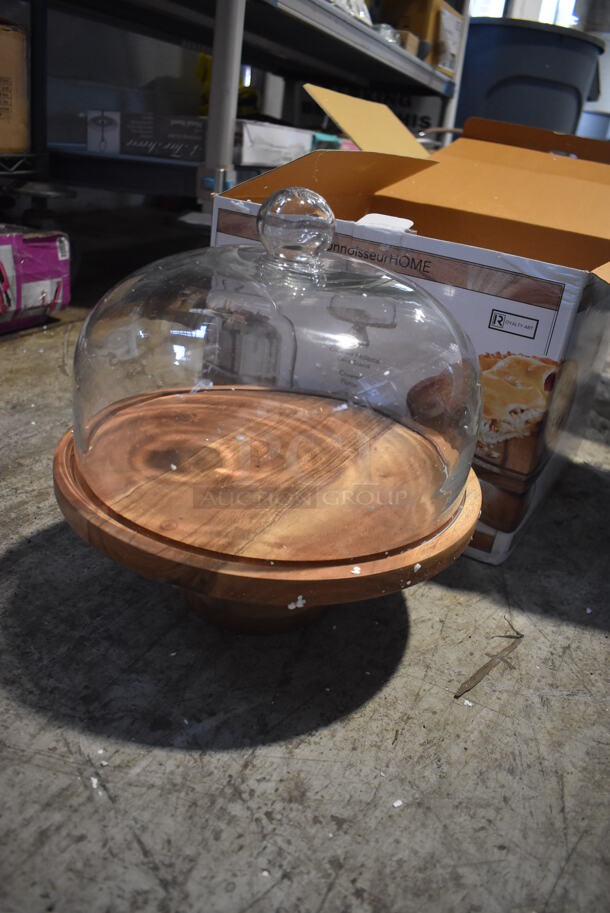 BRAND NEW IN BOX! Connoisseur Home Cake Stand / Cheese Board / Covered Platter / Pedestal Serving Tray. 12x12x12 - Image 2 of 4