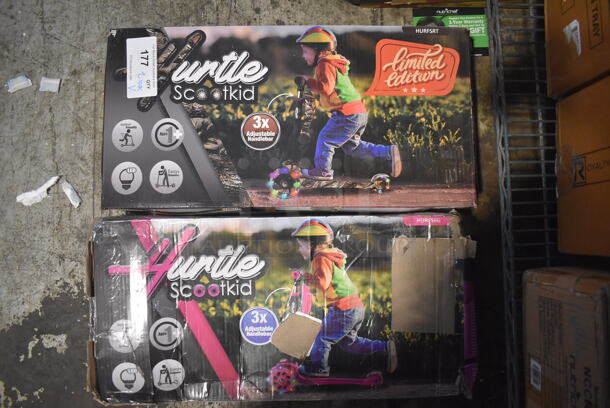 2 IN ORIGINAL BOX! Hurtle Scootkid Scooters. 2 Times Your Bid!