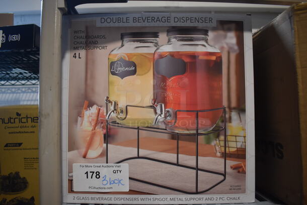 3 Boxes of BRAND NEW! Double Beverage Dispenser Sets. 3 Times Your Bid!