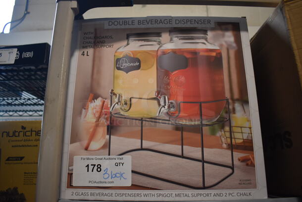 3 Boxes of BRAND NEW! Double Beverage Dispenser Sets. 3 Times Your Bid! - Image 3 of 3