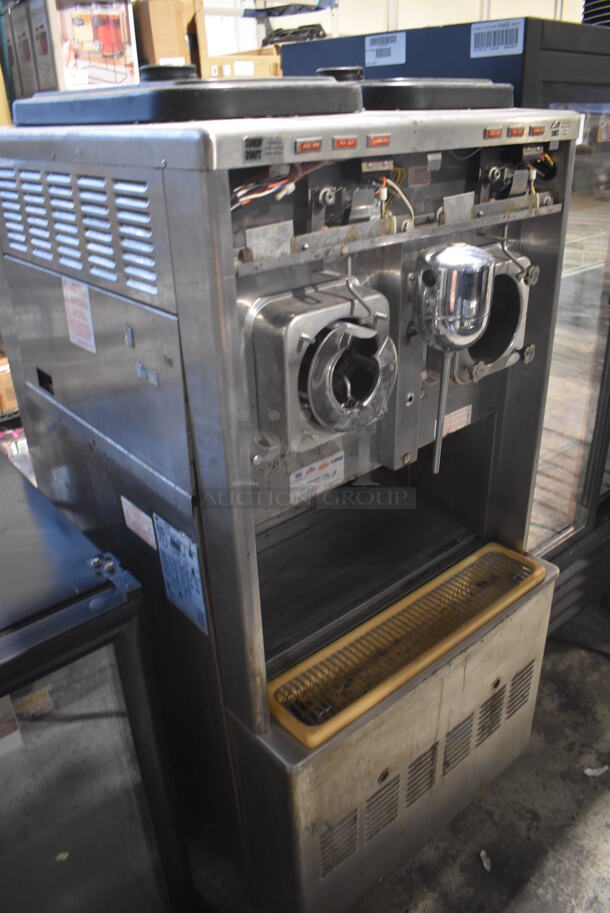Taylor 342D-27 Stainless Steel Commercial Floor Style Air Cooled 2 Flavor Frozen Beverage Machine w/ Drink Mixer Attachment on Commercial Casters. 208-230 Volts, 1 Phase. 26x34x60 - Image 2 of 8