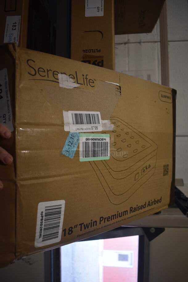 IN ORIGINAL BOX! Serene Life SLABTW53 18" Twin Premium Raised Airbed - Image 2 of 5