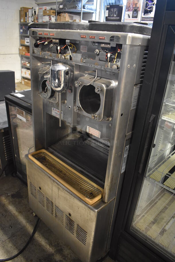 Taylor 342D-27 Stainless Steel Commercial Floor Style Air Cooled 2 Flavor Frozen Beverage Machine w/ Drink Mixer Attachment on Commercial Casters. 208-230 Volts, 1 Phase. 26x34x60 - Image 8 of 8