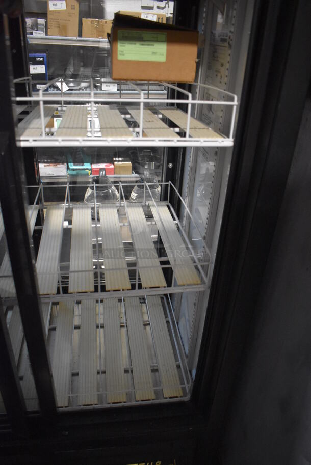 2016 True GDM-33CPT-54EM Metal Commercial 2 Door Reach In Pass Through Cooler Merchandiser. 115 Volts, 1 Phase. 40x24x63. Tested and Working! - Image 4 of 5