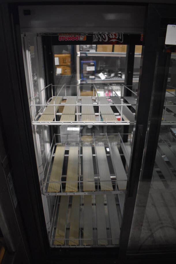 2016 True GDM-33CPT-54EM Metal Commercial 2 Door Reach In Pass Through Cooler Merchandiser. 115 Volts, 1 Phase. 40x24x63. Tested and Working! - Image 5 of 5