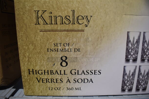 3 Boxes of 8 BRAND NEW! Kinsley Highball Glasses. 2.75x2.75x5.75. 3 Times Your Bid! - Image 3 of 4