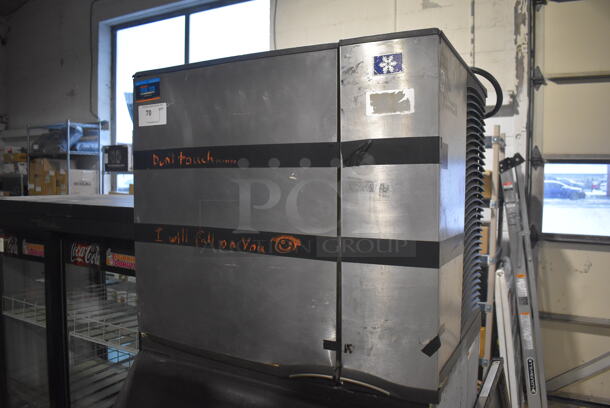 Manitowoc SY0854A Stainless Steel Commercial Ice Machine Head on Commercial Ice Bin. 208-230 Volts, 1 Phase. 31x35x76 - Image 2 of 8