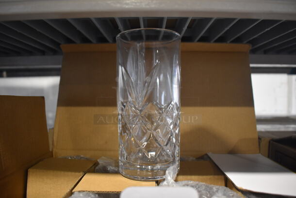 3 Boxes of 8 BRAND NEW! Kinsley Highball Glasses. 2.75x2.75x5.75. 3 Times Your Bid!