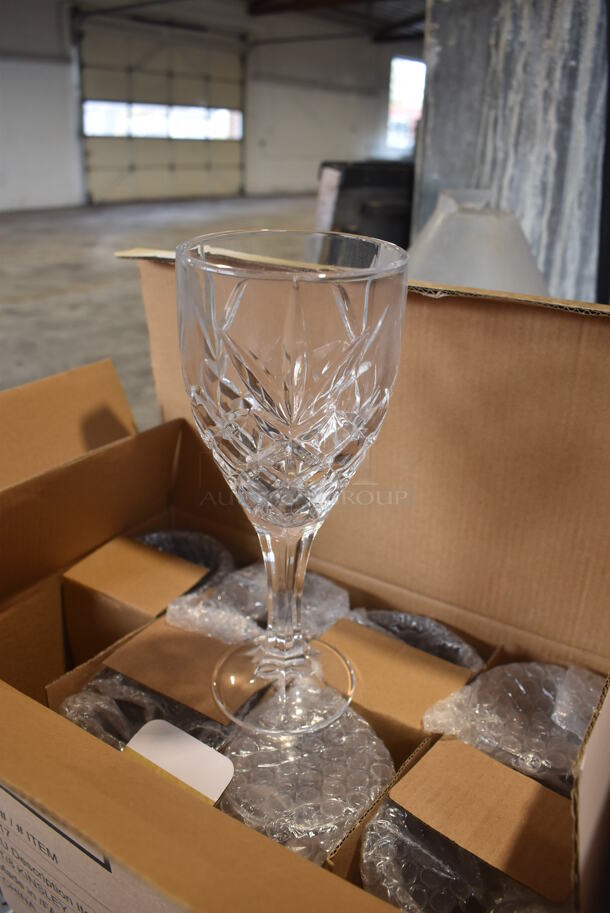 Box of 8 BRAND NEW! Kinsley Goblet Wine Glasses. 3.25x3.25x8. 3 Times Your Bid! - Image 2 of 5
