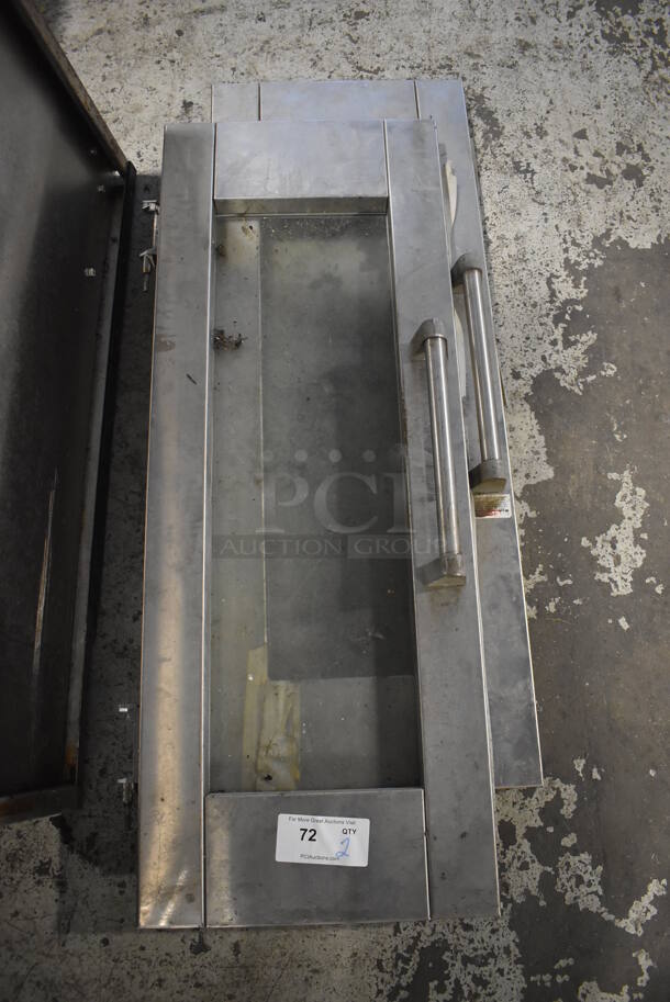 2 Stainless Steel Doors to Mini Rotating Rack Oven. 16x3x42. 2 Times Your Bid!