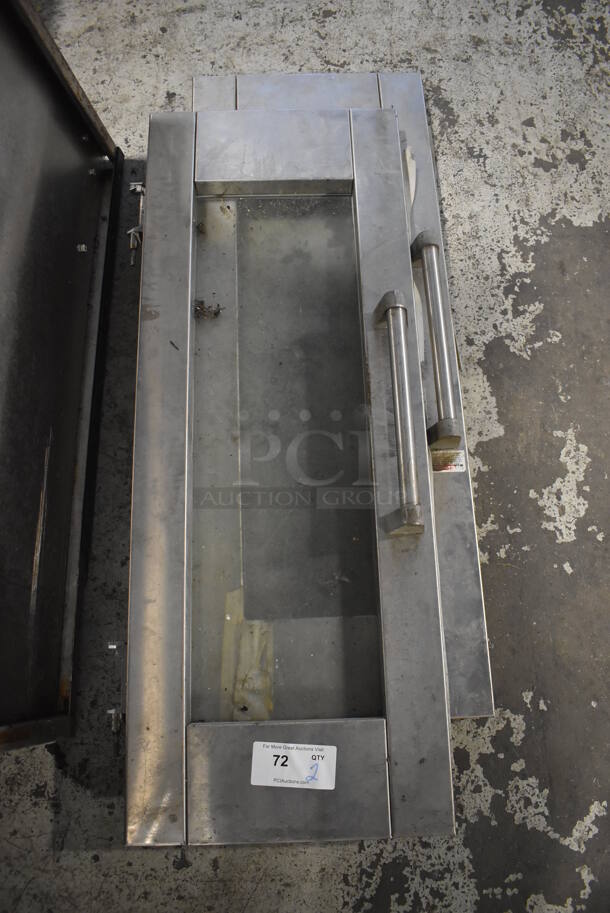 2 Stainless Steel Doors to Mini Rotating Rack Oven. 16x3x42. 2 Times Your Bid! - Image 1 of 4