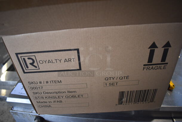 Box of 8 BRAND NEW! Kinsley Goblet Wine Glasses. 3.25x3.25x8. 3 Times Your Bid! - Image 4 of 5