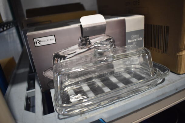 4 BRAND NEW IN BOX! Royalty Art Butter Dishes; 1 Is Broken. 8x3x4. 4 Times Your Bid! - Image 3 of 4