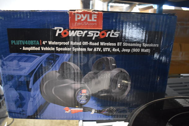 BRAND NEW IN BOX! Pyle PLUTV40BTA 4" Waterproof Rated Off Road Wireless BT Streaming Speakers.  - Image 2 of 4