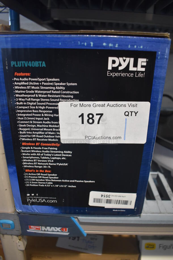 BRAND NEW IN BOX! Pyle PLUTV40BTA 4" Waterproof Rated Off Road Wireless BT Streaming Speakers.  - Image 4 of 4