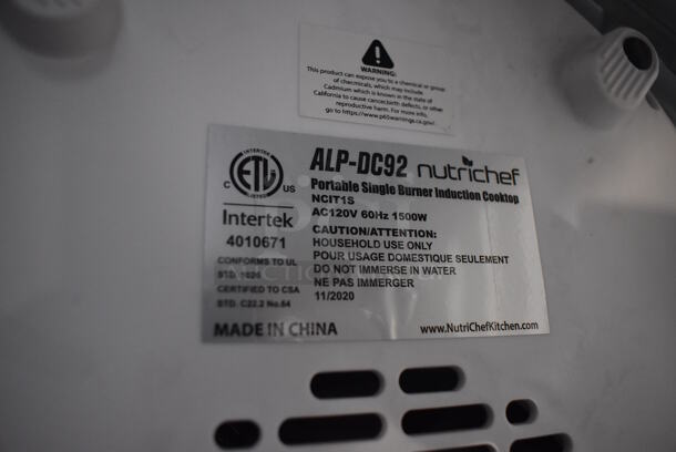 2020 Nutrichef ALP-DC92 NCIT1S Metal Countertop Portable Single Burner Induction Range Cooktop. 120 Volts, 1 Phase. 11x13x3 - Image 4 of 4